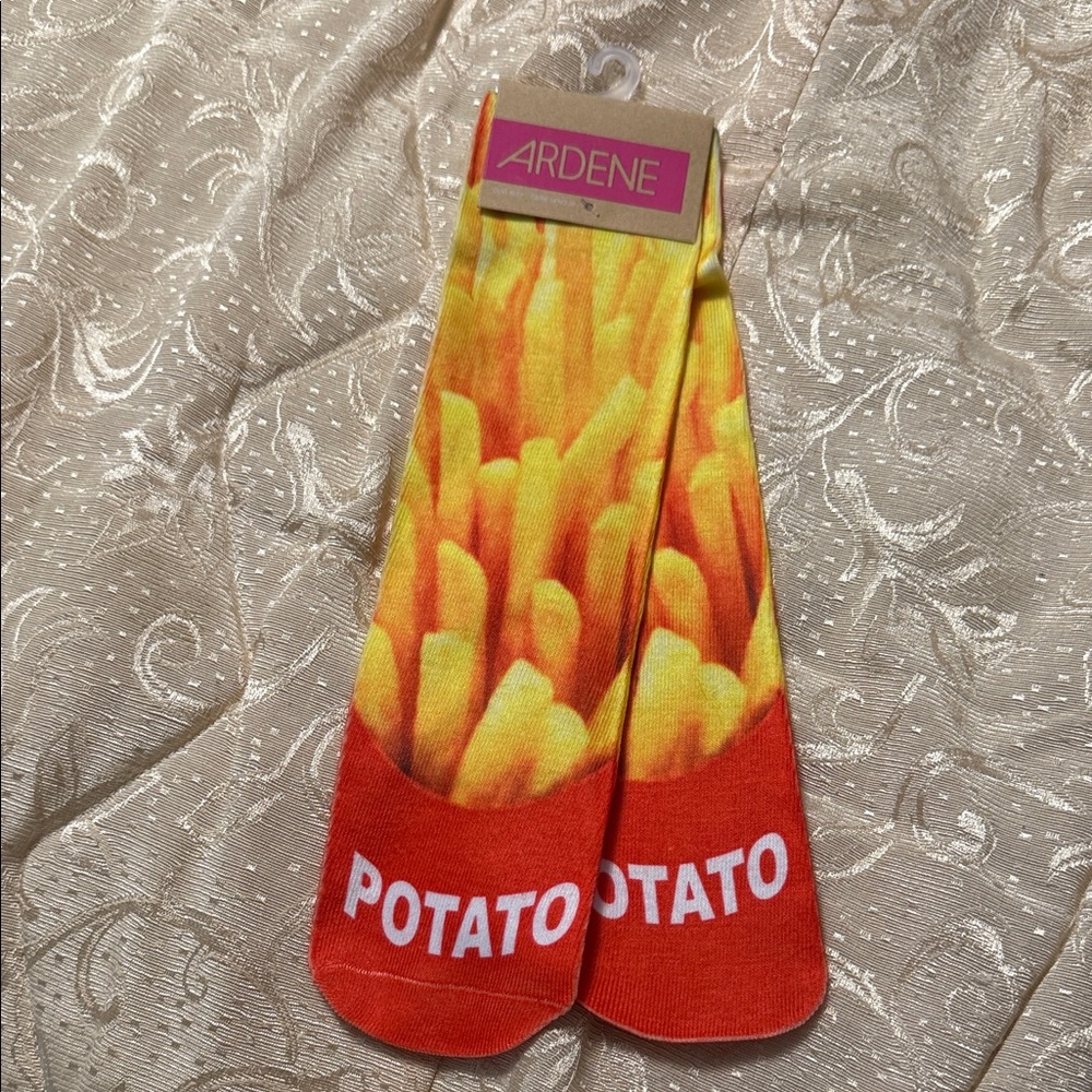 NWT Ardene Potato Fries Print Socks